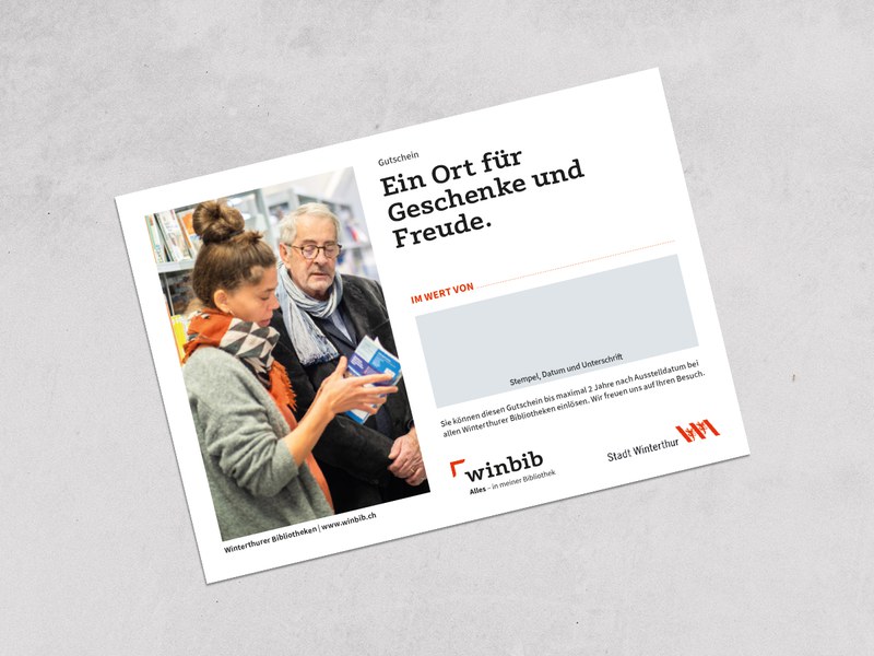 Geschenkgutschein der Bibliotheken