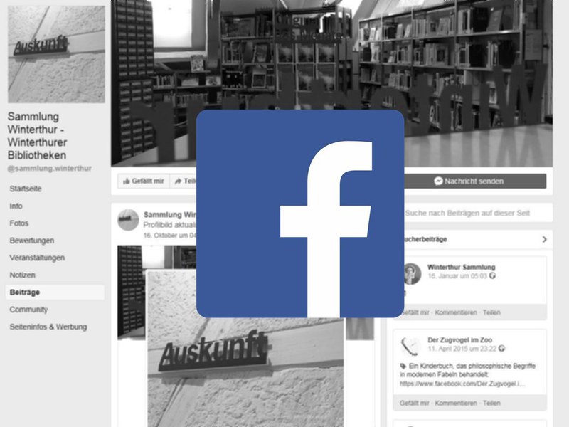 Facebook Seite der Sammlung Winterthur