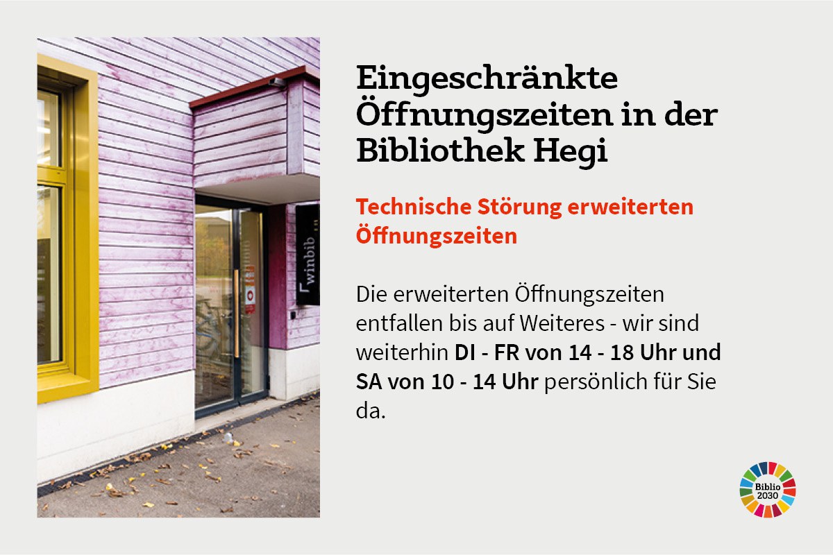 Die erweiterten Zeiten entfallen bis auf Weiteres - wir sind weiterhin Di - Fr von 14 - 18 Uhr und Sa von 10 - 14 Uhr persönlich für Sie da.
