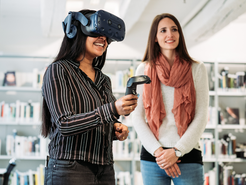 Veranstaltung mit virtual reality Brille