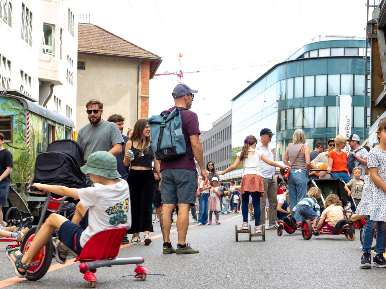 Ansicht der Technikumstrasse während des Klimatags