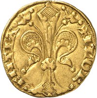 Republik Florenz, Fiorino d'oro (1305); Vorderseite: Florentiner Lilie