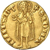 Republik Florenz, Fiorino d'oro (1305); Rückseite: Johannes der Täufer