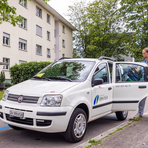 Die Spitex für Sie unterwegs.. Vergrösserte Ansicht