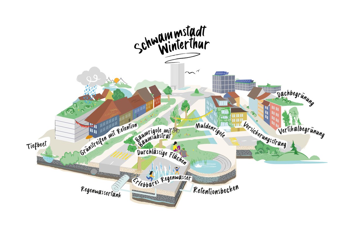 Erleben Sie die Schwammstadt Winterthur