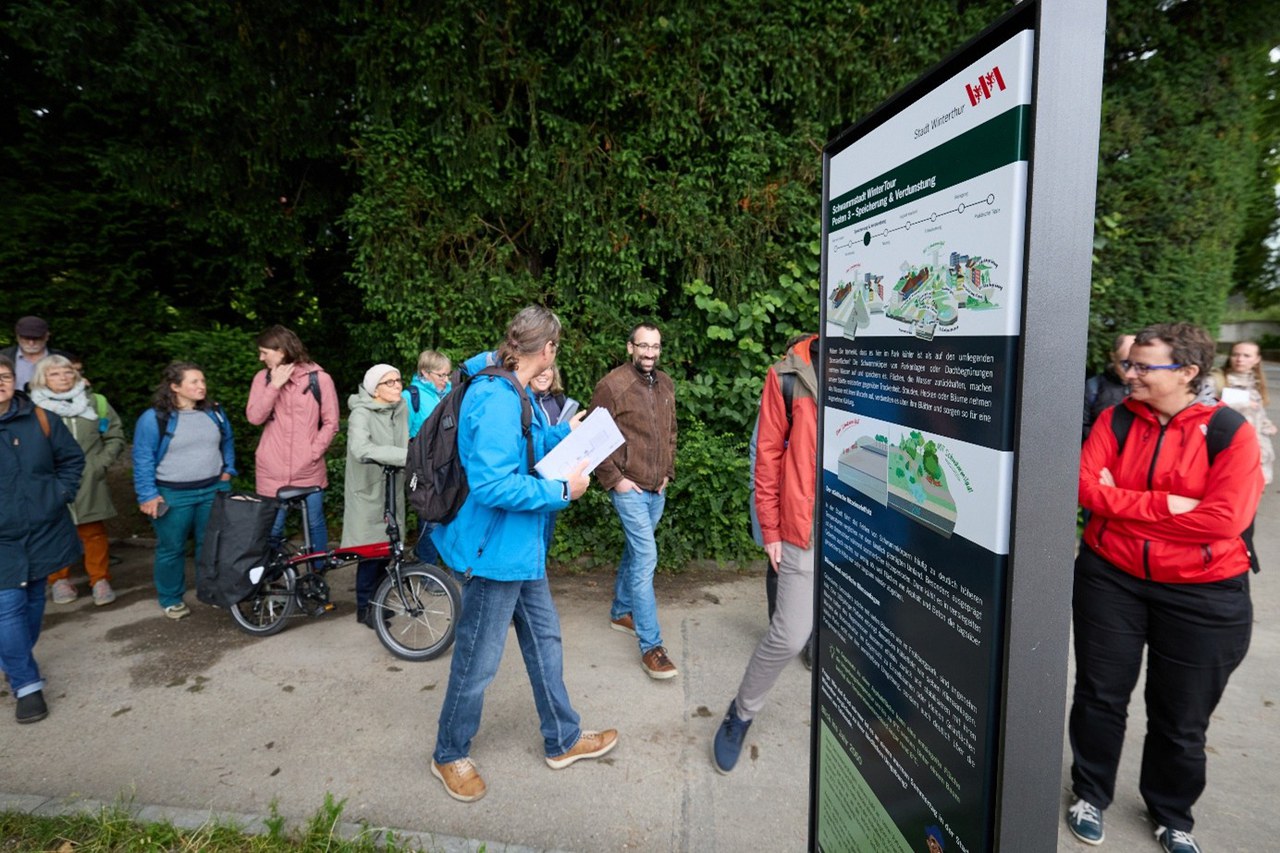 Teilnehmer der Schwammstadt-Tour