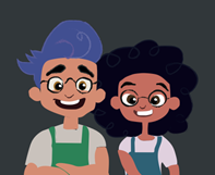 Comicdarstellung von Anna und Ben