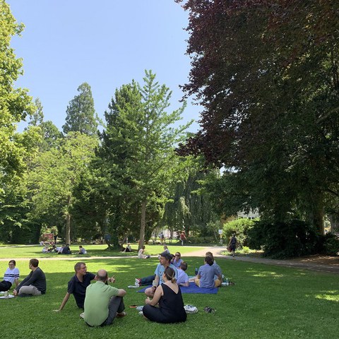 Offene Grünflächen und Parks sind wichtige klimatische Ausgleichsräume. (Foto: Irene Küpfer). Vergrösserte Ansicht