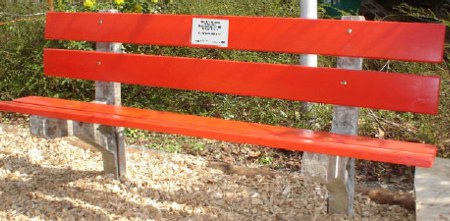 Sitzbank rot