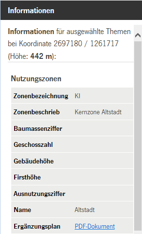 Mobile Stadtplan Informationsabfrage