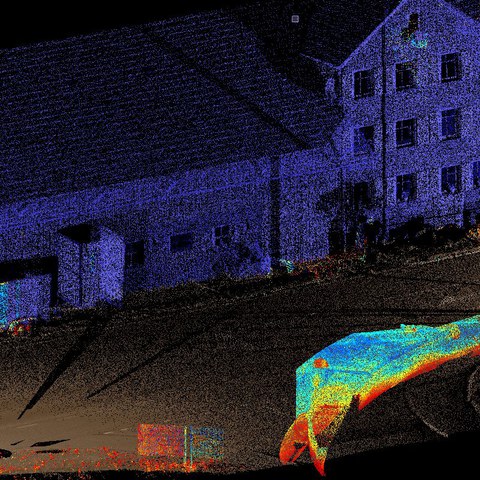 3D Laserscanning. Vergrösserte Ansicht