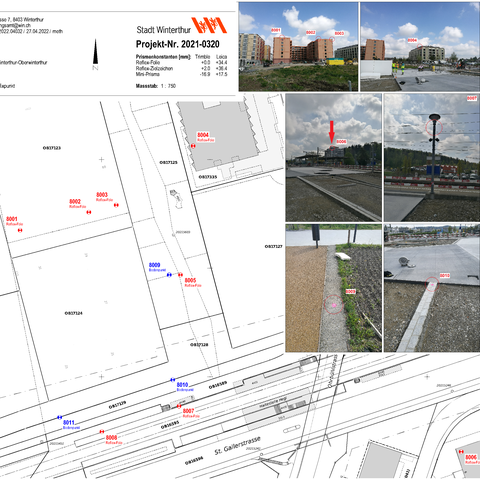 Baufixpunktplan. Vergrösserte Ansicht