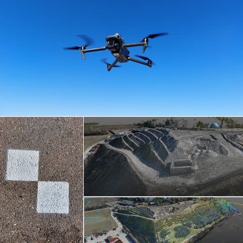 Drohne Deponie Riet. Vergrösserte Ansicht