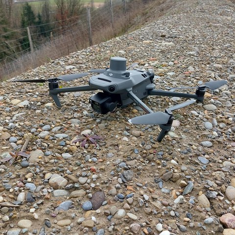 Drohne DJI Mavic 3E. Vergrösserte Ansicht