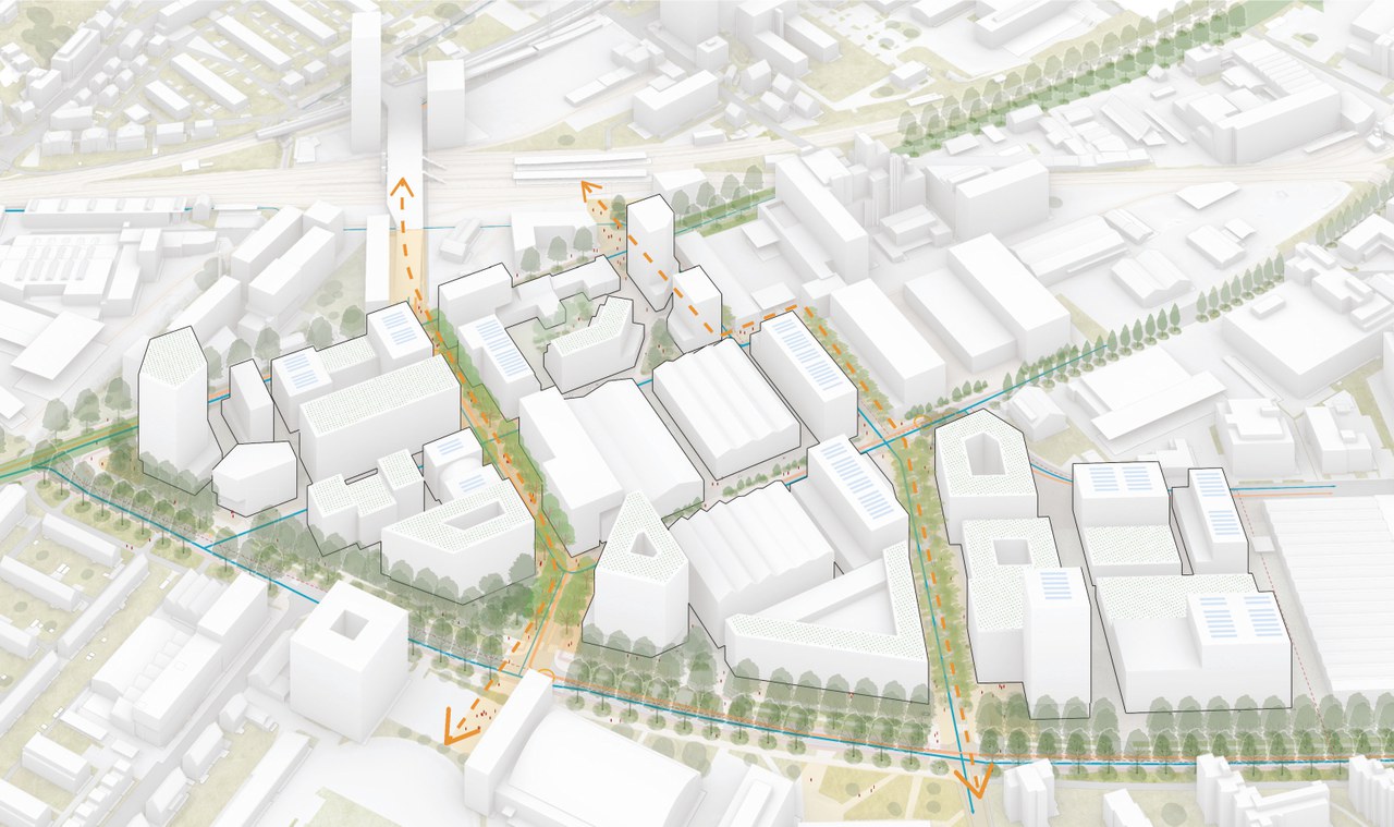 Volumenplan des Arbeitsplatzgebiets Grüze Süd